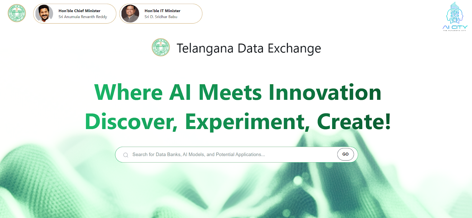 Hero section and Global search bar